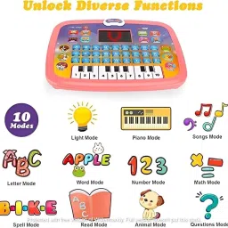 ridhimani 2 in 1 Activity Educational Learning Tablet Laptop Computer Toy for Kids image 3