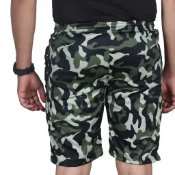 clotvin Pack of 2 Solid Men Green, Beige Gym Shorts image 3