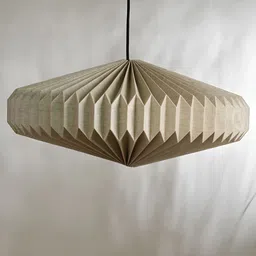 FIG Oblong 2 Off White & Black Textured Spherical Shaped Ceiling Lamp image 5