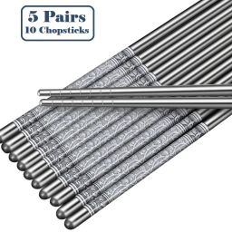 Cooking, Decorative, Eating, Training Stainless Steel Chinese, Japanese, Korean, Vietnamese Chopstick-image-72