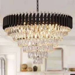 Chandelier Crystal black gold polish 600mm chandelier Chandelier Ceiling Lamp-picture-33