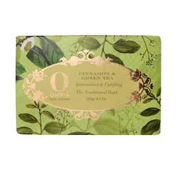 OHRIA AYURVEDA Cinnamon & Green Tea Bathing Bar For Antioxidant & Uplifting - 120g image 3