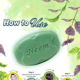 Jagdamba Herbal Set Of 6 Star Limda Soap With Pure Neem Anti-bacterial Soap- 75 g Each image 3