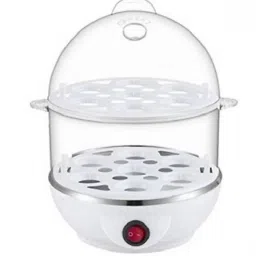 Double Layer Egg Boiler Electric Cooker/ Poacher Multi-Function Electric 2 Layer Egg Boiler Cooker & Steamer Egg Cooker (14 Eggs) Egg Cooker-21