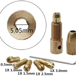 jaivik store 5mm Shank Metal Drill Chuck Collet Bits Rotary with Screw, 0.5-3 mm for RS775 motor image 3