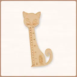 Cat Shape Ruler MDF Wood Educational Toy For Kids | Child Play Toys Ruler-1