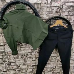 Men Cotton Blend Shirt Pant Set-image-99