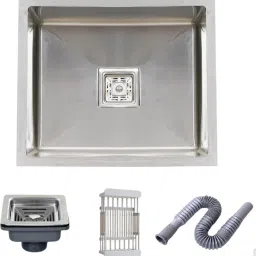 | 20"x17"x10" | SINGLE BOWL | PREMIUM HEAVYDUTY HANDMADE KITCHEN SINK WITH WASTE COUPLING 304 GRADE SINGLE BOWL Vessel Sink-image-66