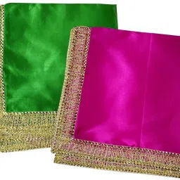 Satin Blend Self Design Green, Pink Men Dupatta-picture-14