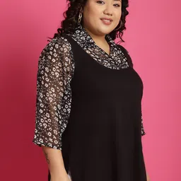 theRebelinme Plus Size Print Cotton Regular Top image 3