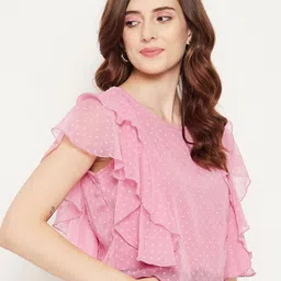 Bitterlime Flutter Sleeve Top image 3
