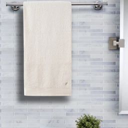Beige Solid 550 GSM 100 % Cotton Bath Towel by Maspar-picture-28