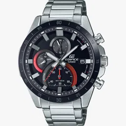 casio Edifice Black Dial Silver Stainless Steel Band Analog Watch - For Men ED513 (EFR-571DB-1A1VUDF)-picture-5