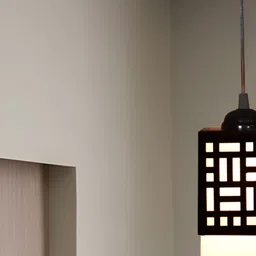 Gojeeva Black Wood Square Shaped Wall Lamp image 5