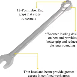 shopsy m-12 , 12 PCS Combination Wrench Set Double Sided Chrome Matte Finish Shallow Offset BI Ring Spanner Set (Pack of 12 PCS) Double Sided Combination Wrench (Pack of 12) Double Sided Combination Wrench image 4