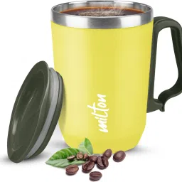Cool Touch Coastal 350 Stainless Steel with Lid,Yellow, Hot & Cold Beverages Stainless Steel Coffee Mug-image-6