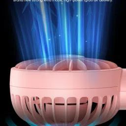 Sampri Portable Handheld Fan Personal Fan Rechargeable Battery Operated Multifunction Foldable Angle With USB Charging And AC Charging Port USB Fan image 4