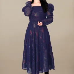 Dyed Georgette Stitched Anarkali Gown-image-24