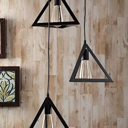 Areezo Black Textured Abstract Shaped Ceiling Lamp image 3
