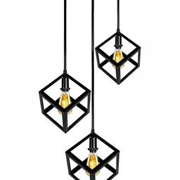 Areezo Black  Textured Abstract Shaped Ceiling Lamp image 2