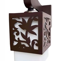 Areezo Brown & White Textured Rectangle Ceiling Lamp image 4