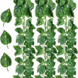 dekorly Artificial Multicolor Leaf Vine Money Plant Hanging Artificial Creeper Leaf Vine Multicolor Eucalyptus Artificial Flower image 2