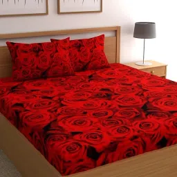 104 TC Polycotton Double Printed Flat Bedsheet-26