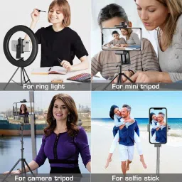 subton Ball Head for Tripod with 360 Mobile Holder |360 Angle Adjustment Tripod Mobile Holder with Vertical and Horizontal Mode Video Recording|Compatible with All Mobile Phone Tripods and Cameras Monopod, Tripod, Tripod Kit, Tripod Ball Head, Tripod Bracket, Tripod Clamp, Monopod Kit image 4