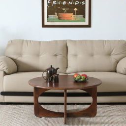 woodsworth from pepperfry Praha Mango Wood Coffee Table In Walnut Finish-picture-5