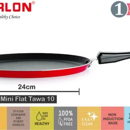 nirlon 3 Layer Non-Stick Coating Non Induction Base Aluminium Cookware 2-Piece Set Sauce Pan 26 cm diameter 0 L capacity image 2