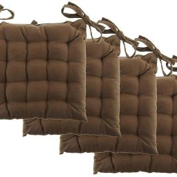 Square Chairpad Microfibre Solid Chair Pad Pack of 4-image-65