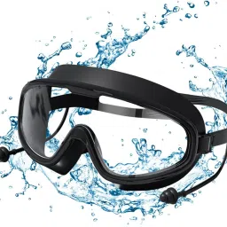 Wide lenses Silicone Swimming Goggle | Ideal for Men, Women and Kids-image-8