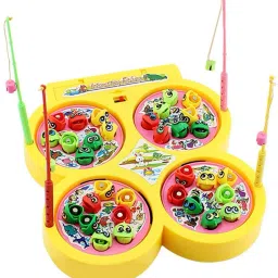 Musical Fishing Game Toy with Rotating Board Includes 32 Fishes and 4 Poles-picture-14