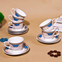 Pack of 12 Bone China Premium Cup Set, Cup Plates Tea Set or Tea Cups With Saucer , Tea Set for Home-image-67