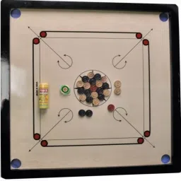 36 In Wooden Carrom Board With Striker, Wooden Coins & Boric Powder 3 cm Carrom Board-18