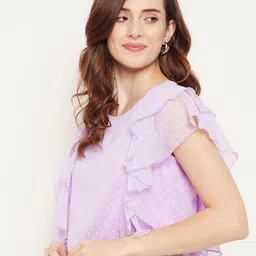 Bitterlime Flutter Sleeve Top image 4