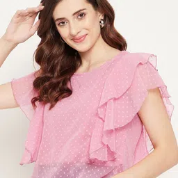 Bitterlime Flutter Sleeve Top image 4