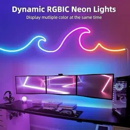 AONEPTER RGB LED 5 Meter RGB Neon Strip Lights with Mobile App and Remote Controlled Light Strip image 3