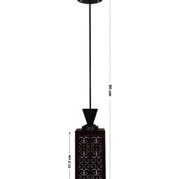 Gojeeva Black Wood Square Shaped Wall Lamp image 3