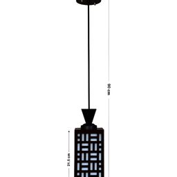 Gojeeva Black Wood Square Shaped Wall Lamp image 3