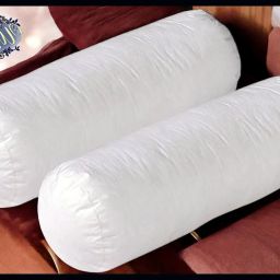 Round Microfibre Solid Bolster Pack of 2-image-97