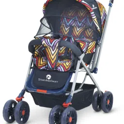 Reversible Baby Stroller and Pram with Mosquito Net and Wheel Breaks Stroller-10