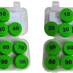 PLASTIC TOKEN / COINS WITH NUMERIC NUMBERS 1 TO 100, (PACK 2) 100 COINS EACH PKT-2