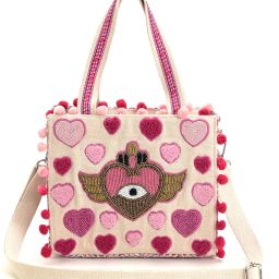 Women Pink, Beige Tote-picture-7
