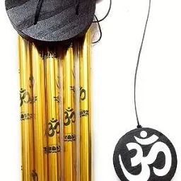 Vastu Om Golden Hanging Wind Chime for Home, Balcony and Bedroom Positive Energy Aluminium Windchime-image-43