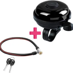 Bicycle/Cycle Lock with Thumb Plastic Bell (BLACK) Bicycle Lock-26