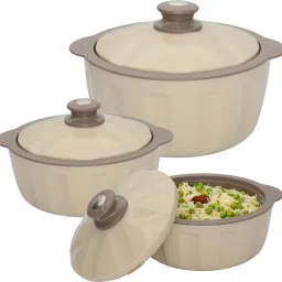 HOTFEAST Food Serving Set for Gifting Food Serve Hotpot Roti Box for Home Dining Pack of 3 Serve Casserole Set-image-5