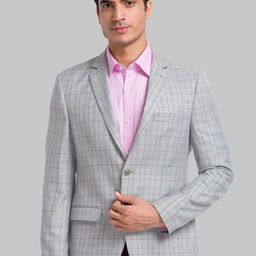 park avenue Men Checkered Double Breasted Formal, Festive & Wedding Blazer-picture-47