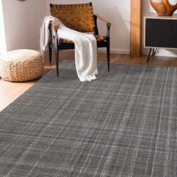 saraswati global Grey Plaid Wool 7.6X9.6 Hand-Tufted Carpet-picture-26