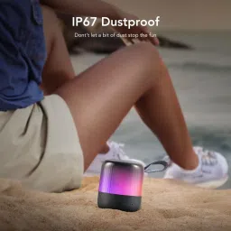 soundcore by Anker Glow Mini 8W with 360Sound, 12hrs IP67, Light Show, Connect over 100 speakers with Google Assistant Smart Speaker image 2